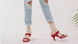Monrow Shoes | Alina Red Kitten Heel | Boldly Comfortable Fashion | Styling Video screenshot 3