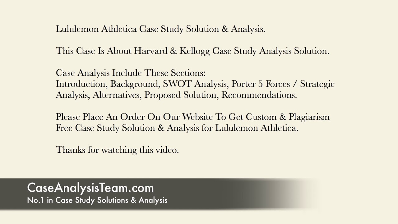 lululemon case study analysis