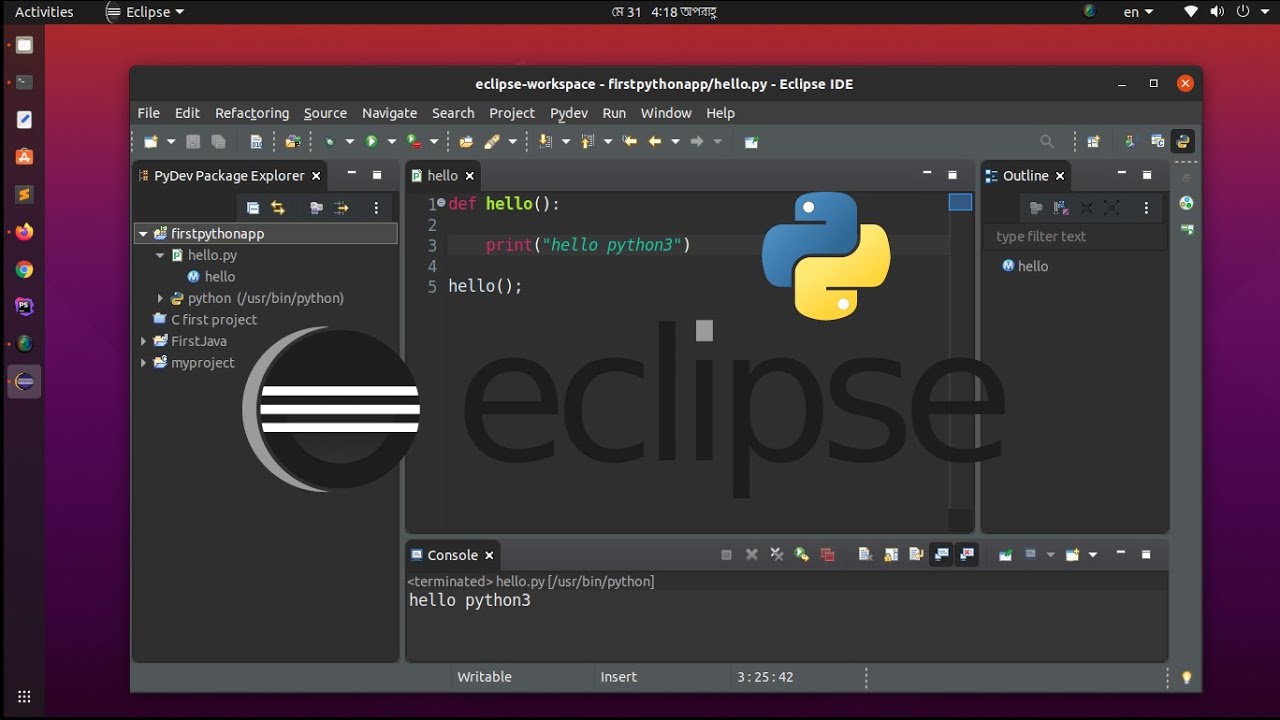 how to use eclipse for python