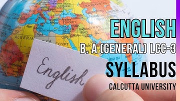 English B. a general LCC-1 syllabus Calcutta university