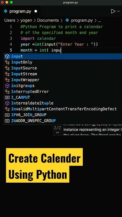 Python program to print a calendar of the specified month and year # ...