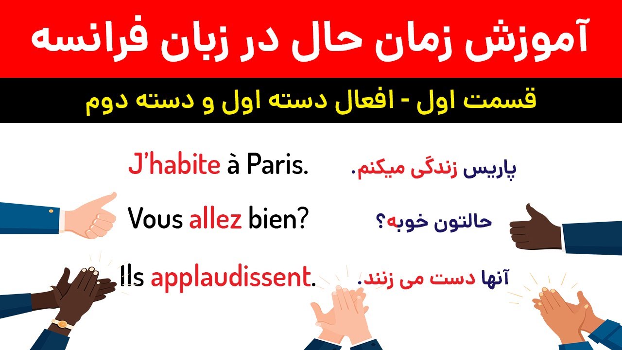 آموزش کامل زمان حال در زبان فرانسه ، صرف افعال با مثال - قسمت اول