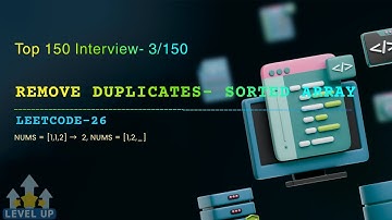 LeetCode-26 | Remove Duplicates from Sorted Element | Two Pointer Approach