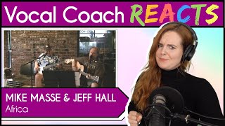 Vocal Coach reacts to Africa (acoustic Toto cover) - Mike Masse and Jeff Hall