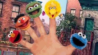 Sesame Street Finger Family Nursery Rhyme Song Elmo Cookie Monster Big Bird Bert Ernie