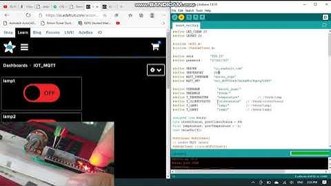Tutorial dengan Protokol MQTT ESP32 koneksi IO Adafruit