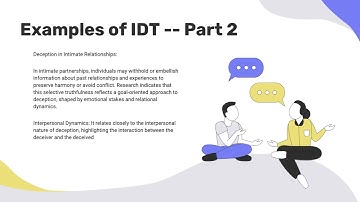Interpersonal Deception Theory Overview