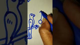 Easy and simple drawing love bird #drawing #art #drawing4kids #simpledrawing #ytshorts