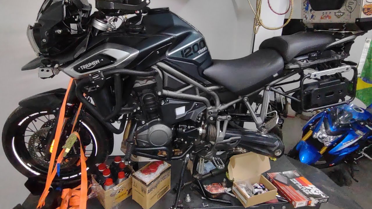 início da revisão da Tiger 1200 XCA, e tudo que vai ser trocado