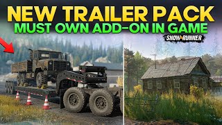 New Trailer 55-Ton Lowboy Trailer Pack in SnowRunner Must Own in Game