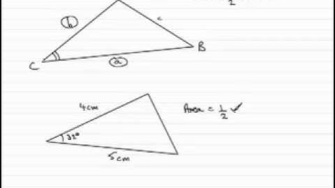 Area of a triangle given two sides and an included angle   ExamSolutions   YouTube