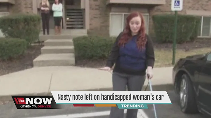 Twitter reacts to nasty note left on handicapped woman's car