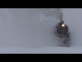 Отправление паровоза Л-5248 в метель/L-5248 steam locomotive winter departing
