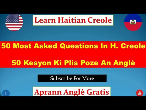 Fifty most asked questions in English-Creole : Senkant kesyon yo plis poze an anglè-kreyòl
