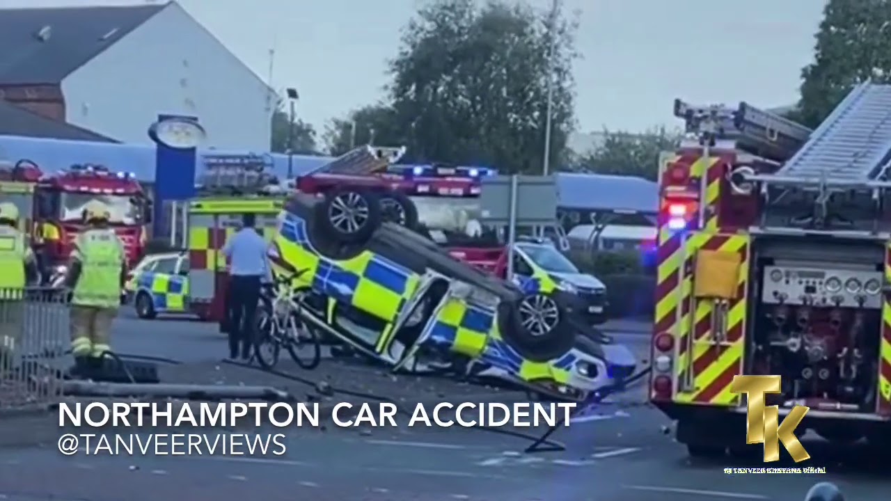 Police Car Accident in Northampton UK YouTube
