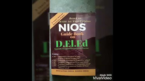 DElEd Guide Book based on NIOS prescribed syllabus (Diploma in Elementary Education)