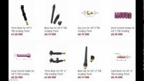 TIG torch consumables parts