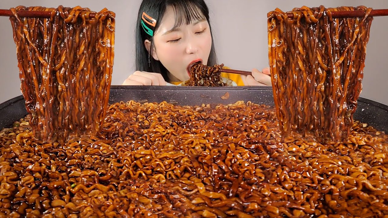 진짜장 먹방) Mukbang for Black Bean Noodles YouTube