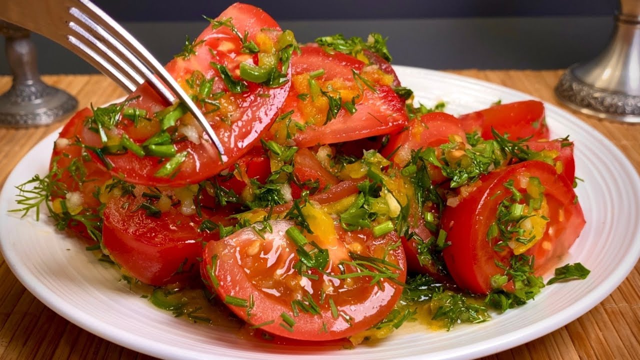Die leckerste Tomaten-Vorspeise aller Zeiten! 🍅 Zaubersalat – einfach und schnell!