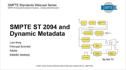 The ST 2094 Standards Suite For Dynamic Metadata