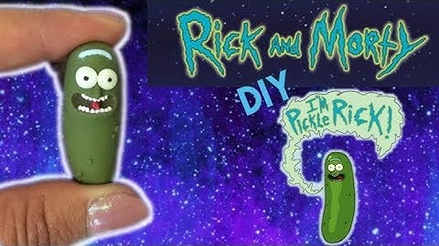DIY Pickle Rick from Rick and Morty with polymer clay - Tutorial