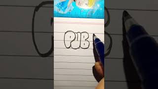 Learn Calligraphy || Bubbleletter || #calligraphy #alphabets #art Guide