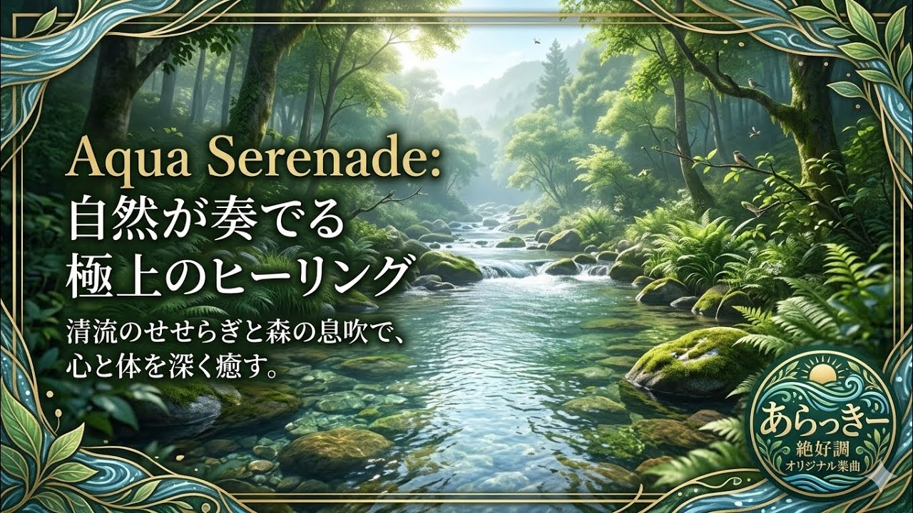 聴き流すBGM】Aqua Serenade ～清流と森が紡ぐ、極上のヒーリング