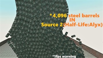 4,096 Steel Barrels Source 2 Half-Life Alyx Mass Physics Stress Test 3