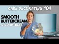 Cake decorating for beginners  how to get a smooth buttercream finish with sharp edges