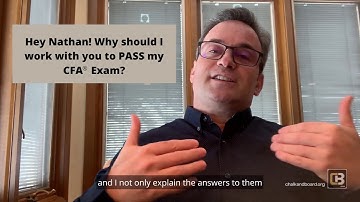 Hey Nathan! Why Should I Work With YOU To PASS My CFA Exam?