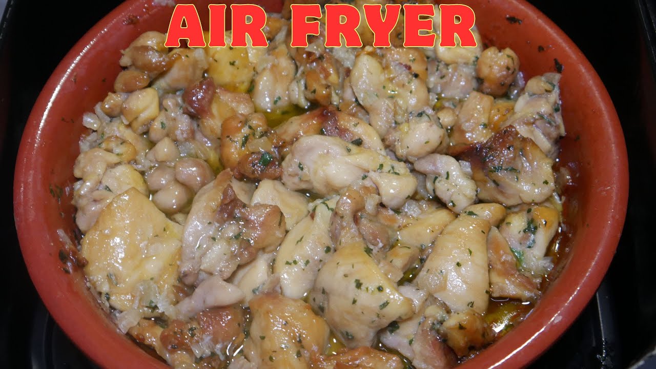 POLLO AL AJILLO!! en freidora de aire riquisimo.