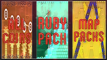 "Ruby Pack" Complete (All Coins) - Map Packs Geometry Dash | ZadoqueSan