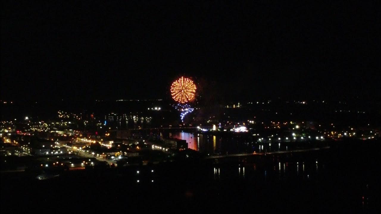 Bay City Michigan Fireworks July 2, 2021 from Drone YouTube
