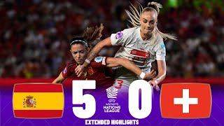 Spain vs Switzerland | Highlights | UEFA Women's Nations League 26-09-2023