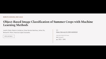 Object-Based Image Classification of Summer Crops with Machine Learning Methods | RTCL.TV