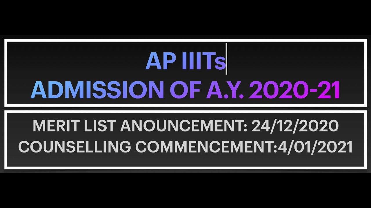 AP RGUKT ADMISSION RELATED UPDATE/AP RGUKT ADMISSIONS 2020-21
