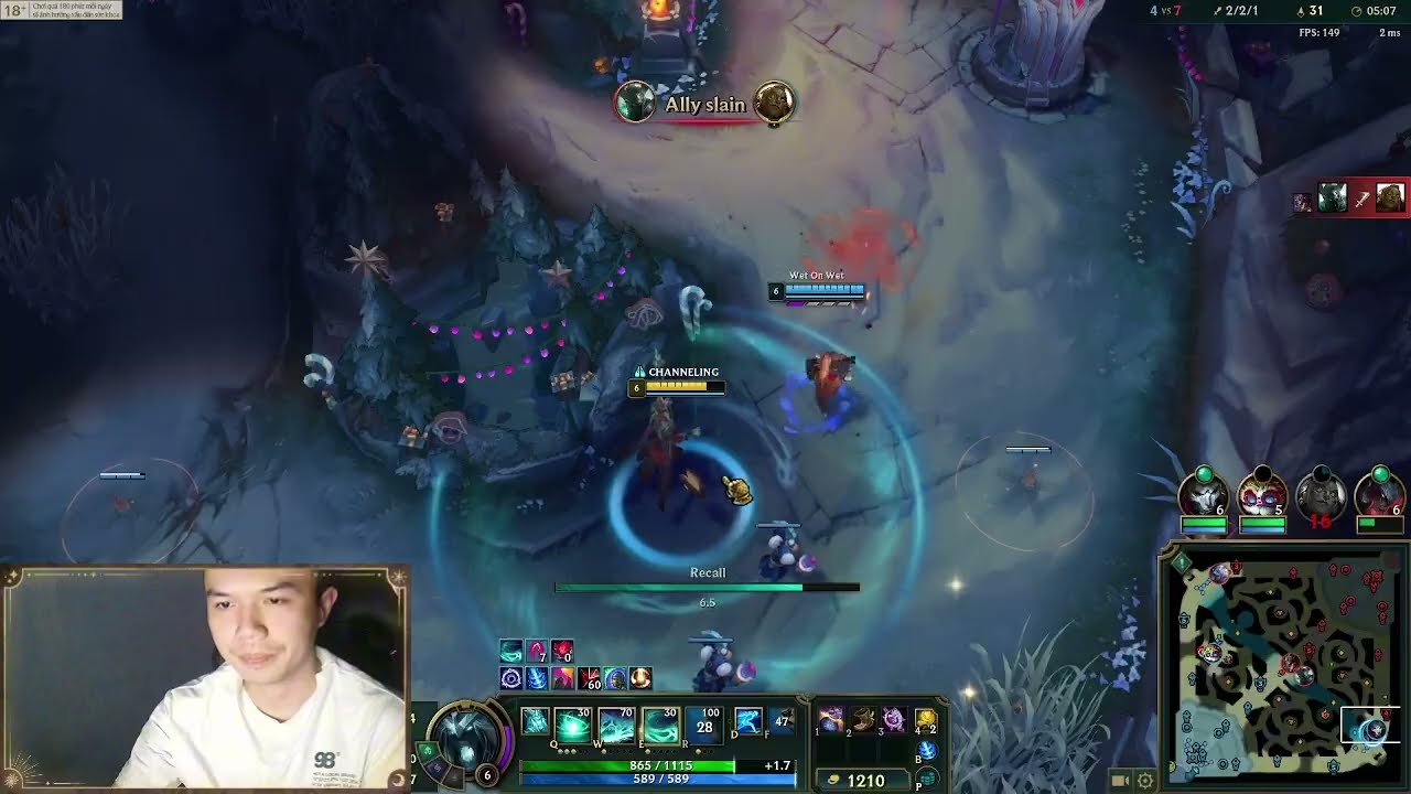 Almost reaching level 6, the game starts again from here