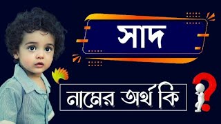 সা'দ / সাদ নামের বাংলা অর্থ কি | ছেলেদের ইসলামিক নাম | Saad Name Bengali Meaning / Ortho