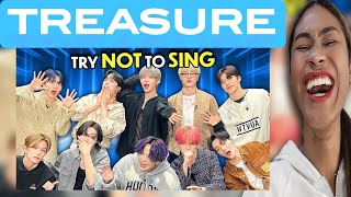 TREASURE Tries Not To Sing Or Dance - Iconic K-Pop Hits! | K-Pop Stars React | Reaction