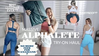 Massive 500$ Alphalete activewear try on haulBest leggingsAmplify, Revival & Alphalux collections