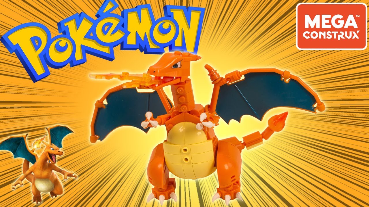 DRACAUFEU en briques Mega Construx Lego Un Pokémon Magnifique