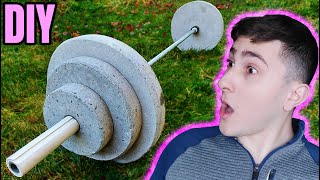 How to make a DIY BARBELL | Homemade Olympic Bar