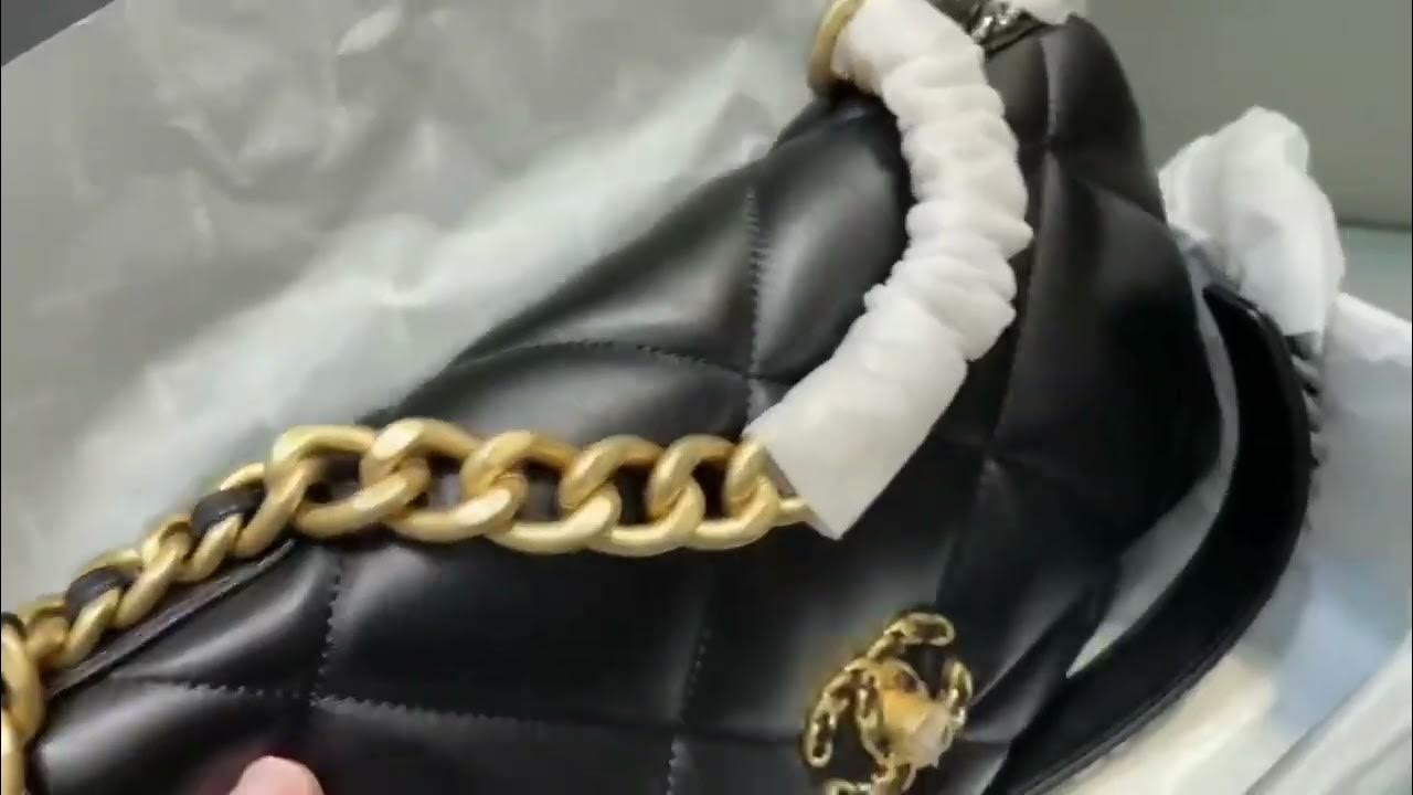 Chanel Black Quilted Matelasse Lambskin Shoulder Bag at 1stDibs