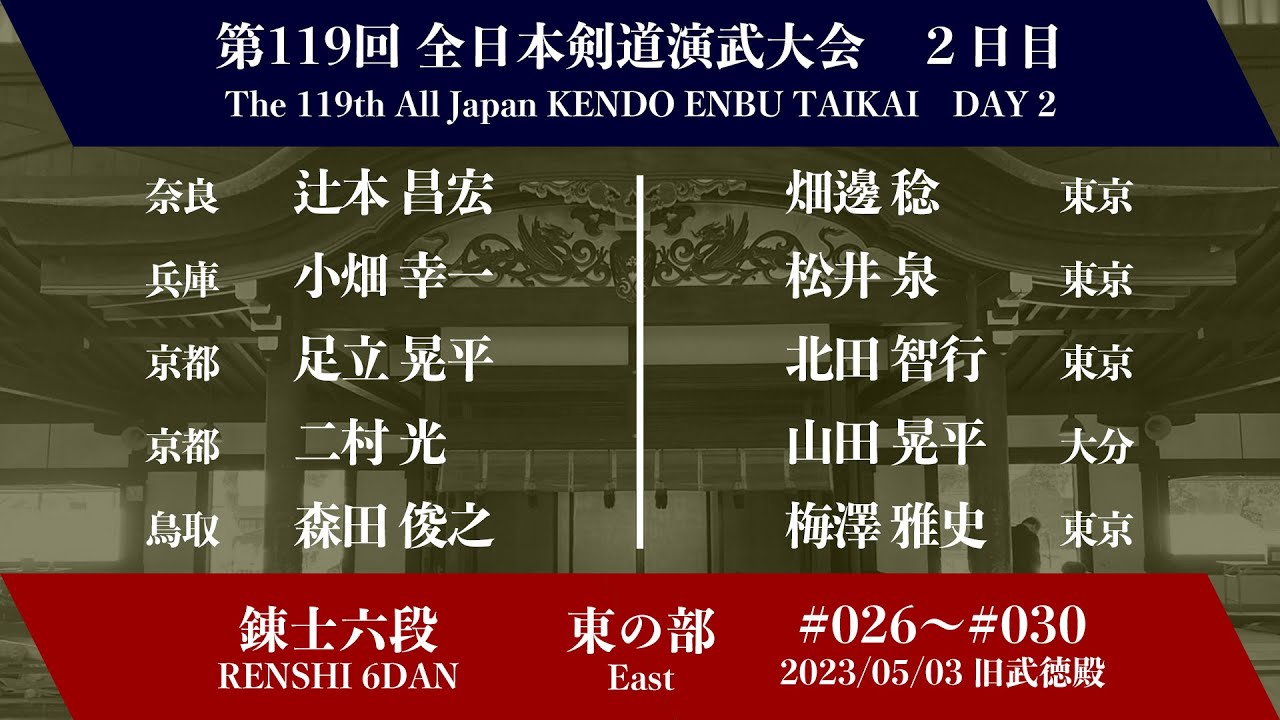The 119th All Japan KENDO ENBU TAIKAI 026-030 Part of East (Kendo