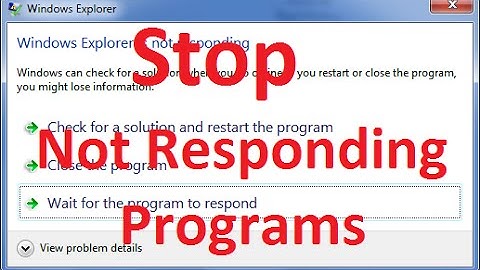 Program Not Responding - Task Manager End Task Not Working - SOLVED