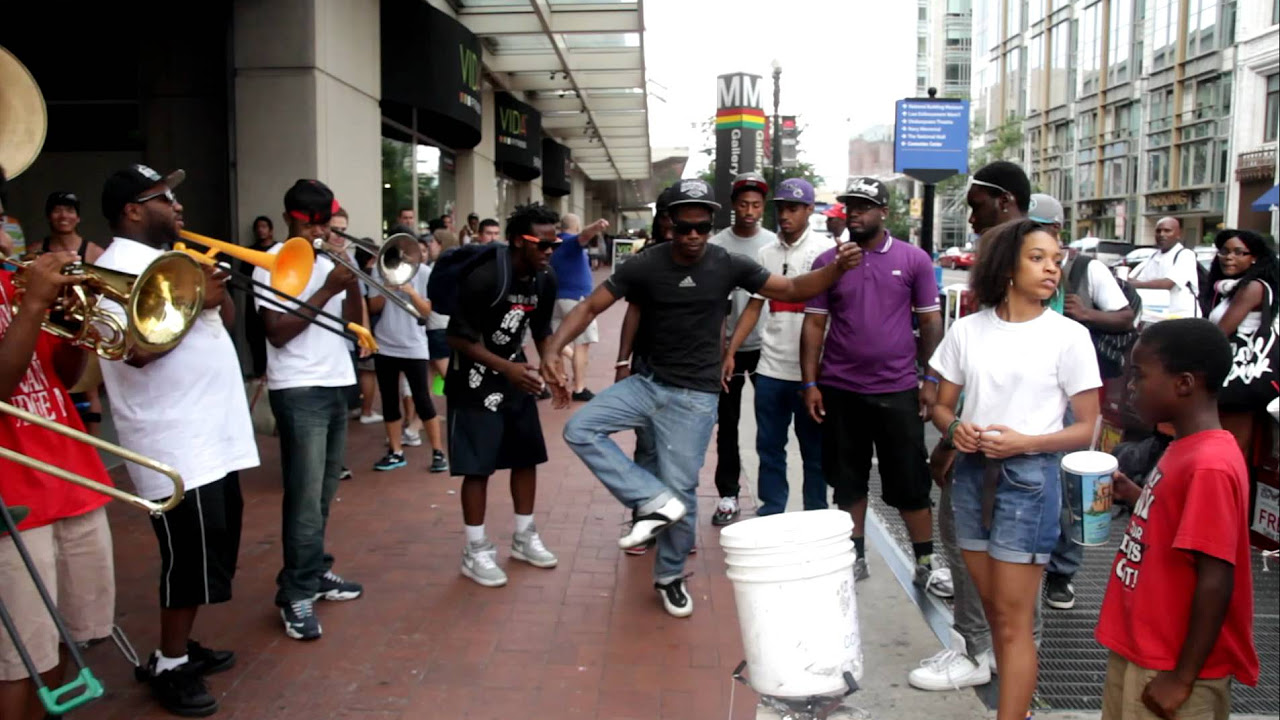 Dancing down Gallery Place