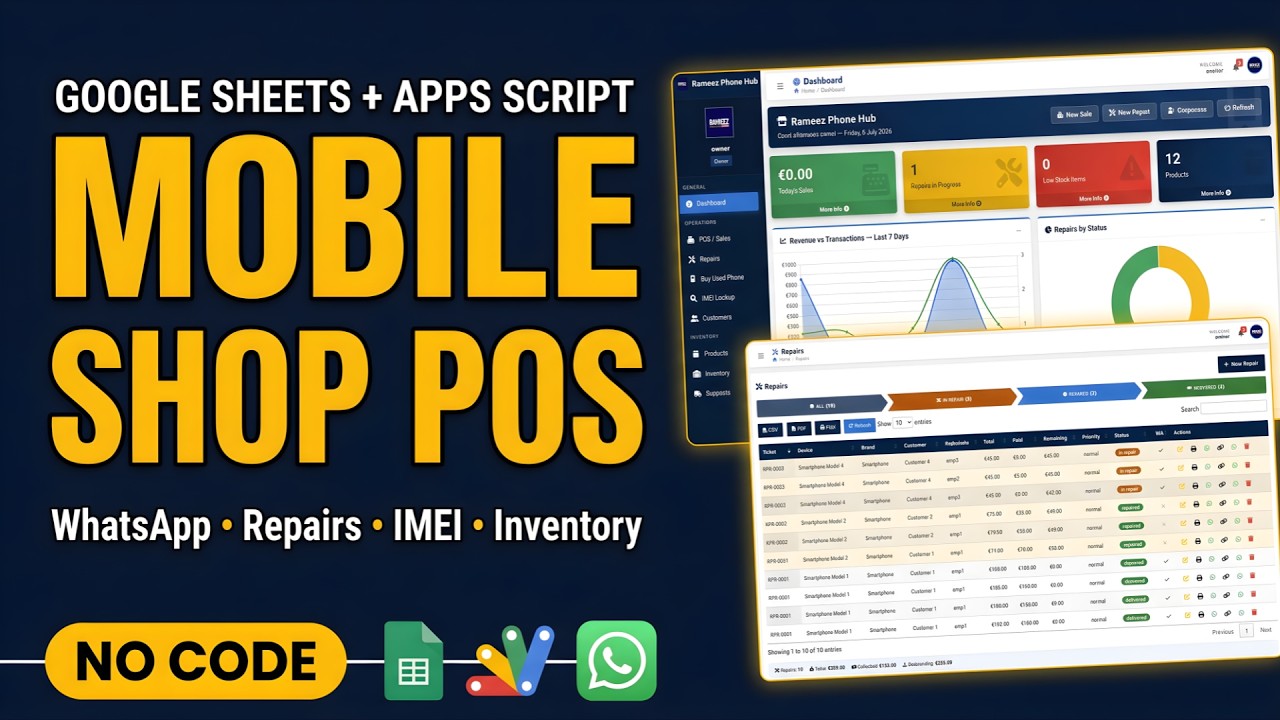 I Built a Complete POS System for Mobile Phone Shops (WhatsApp + Repairs + Inventory)