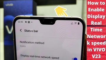 How to Enable Display  Real Time Network speed in VIVO V23/VIVO V23 pro