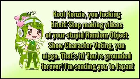 Kool Kenzie makes videos of her Random Object Show Character Voting / Sent to Japan 🇯🇵