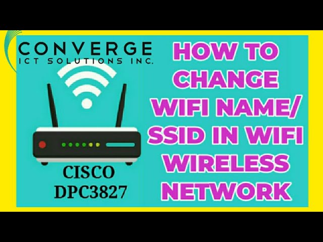 Dum Ingen måde Sovesal HOW TO CHANGE WIFI PASSWORD AND CHANGE WIFI NAME/SSID IN CISCO ROUTER  DPC3827/CONVERGE - YouTube